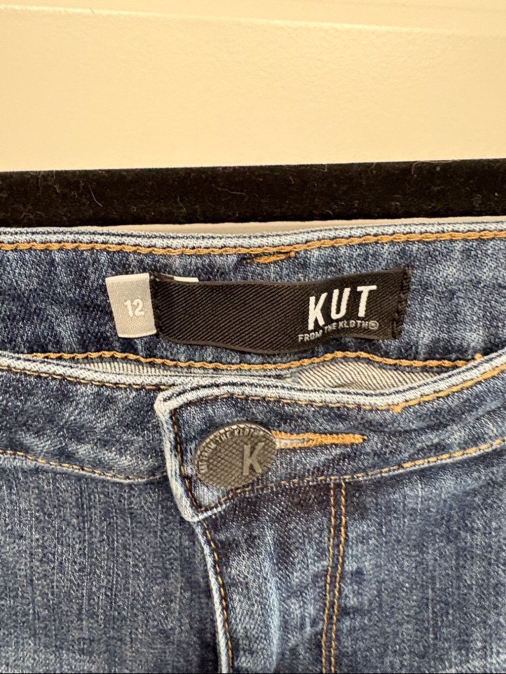 Kut from the Kloth Reese Ankle Dark Blue Distressed Straight Leg Jeans - Picture 5 of 7